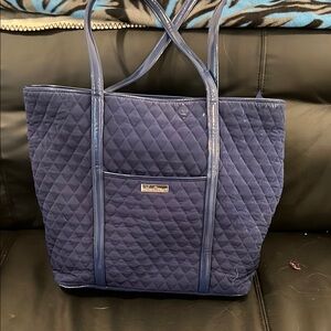 Vera Bradley Navy Quilted Tote Bag